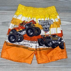 Monster Jam Baby Boys Swim Trunks 18 Months Yellow Orange Monster Truck